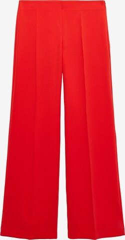 Wide leg Pantaloni cu dungă 'IGUANA' de la MANGO pe roșu: față