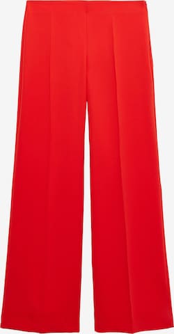 MANGO Wide leg Pleated Pants 'IGUANA' in Red: front