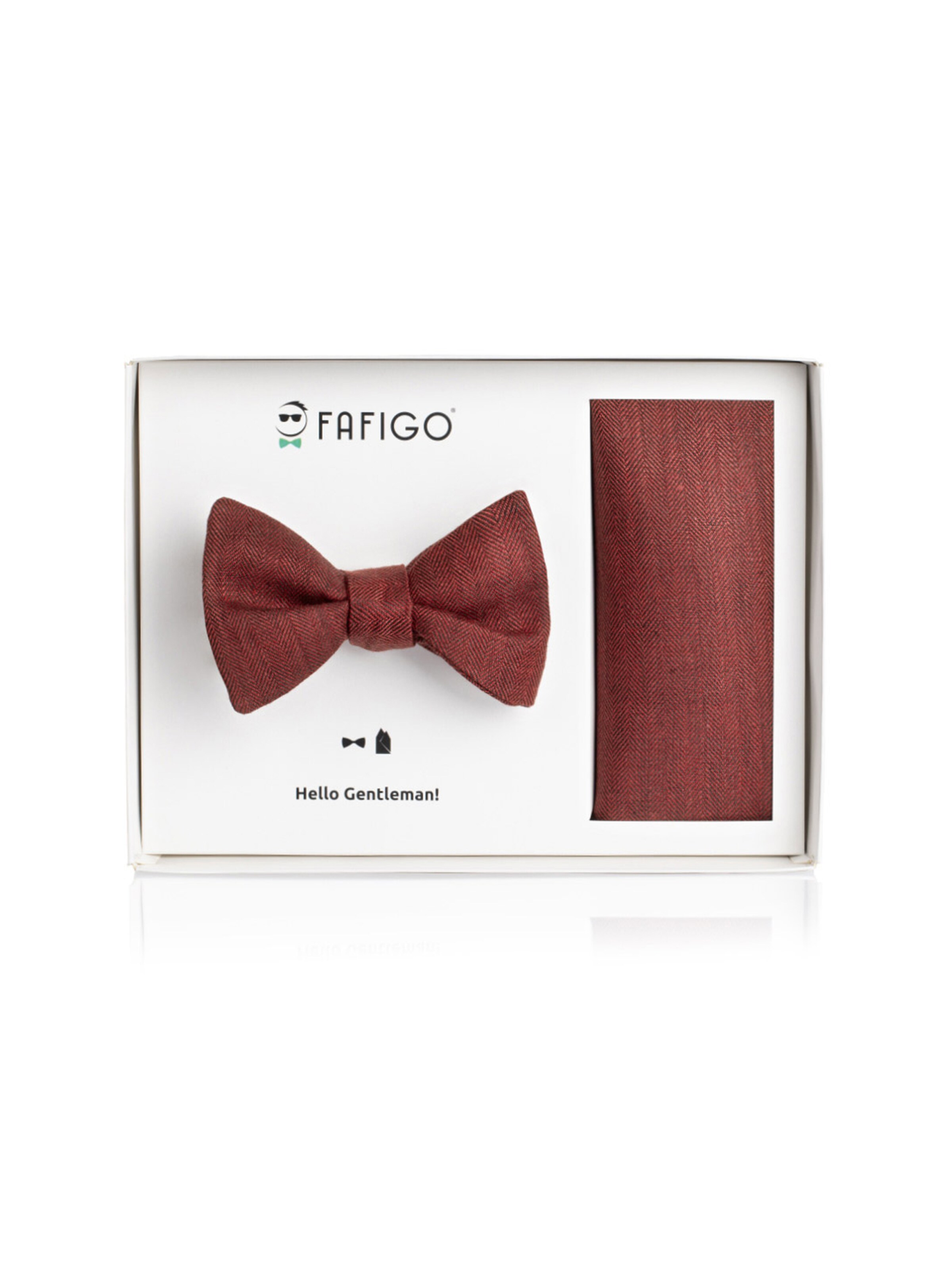 FAFIGO Bow Tie 'Set Alfonso' in Rusty red, Item view