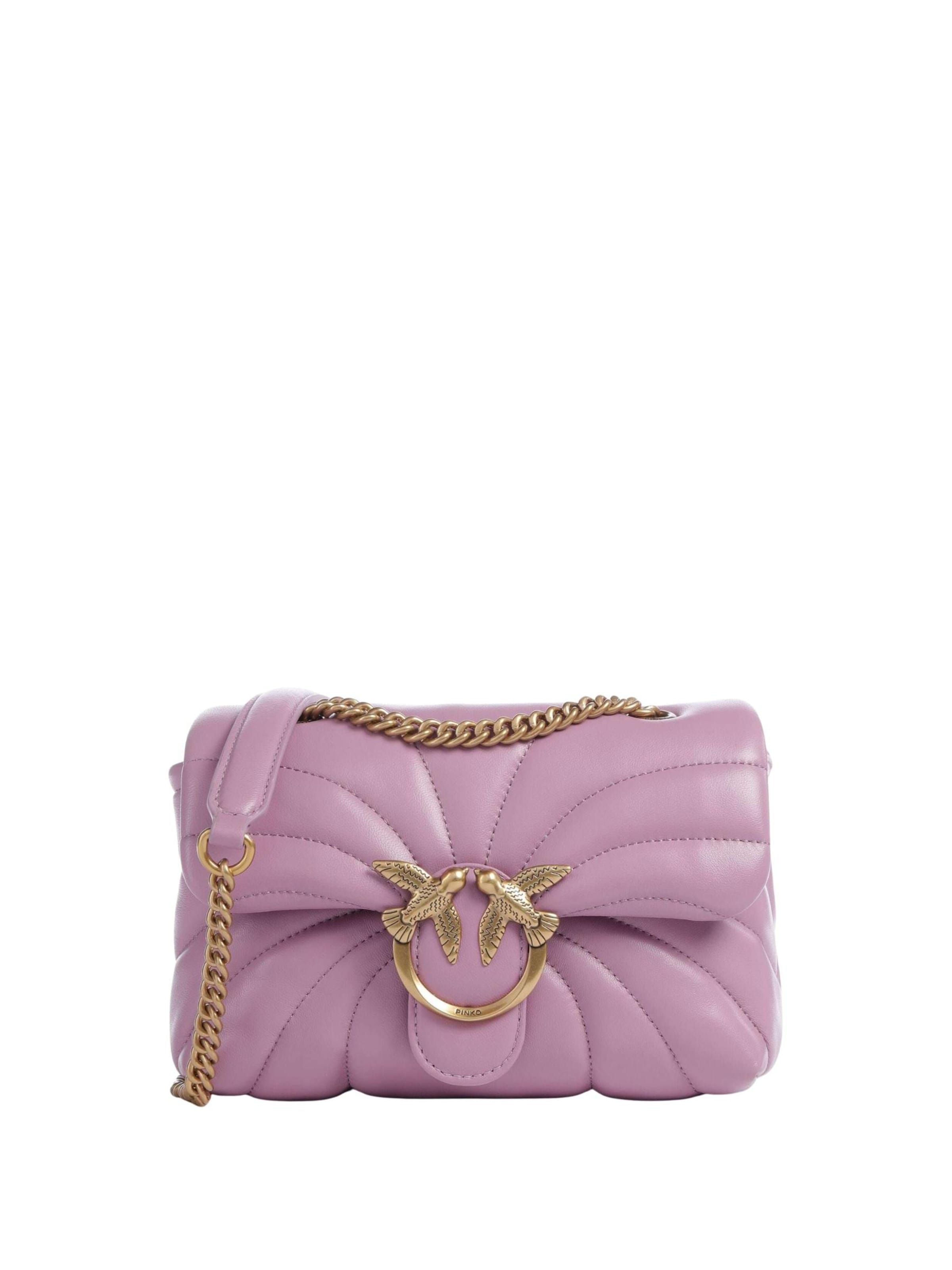 PINKO Schoudertas 'PINKO LOVE PUFF MINI' in Lila: voorkant