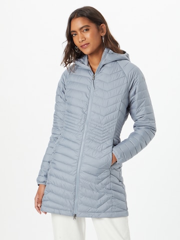 Manteau fonctionnel 'Powder Lite Mid' COLUMBIA en gris : devant