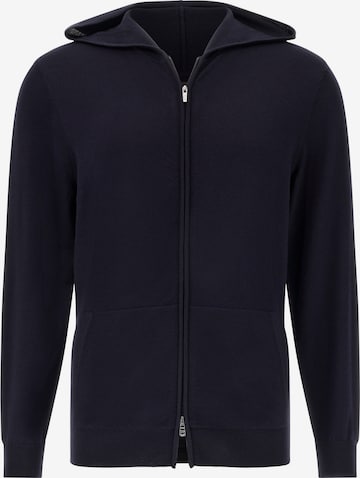 Vestes en maille Boggi Milano en bleu : devant