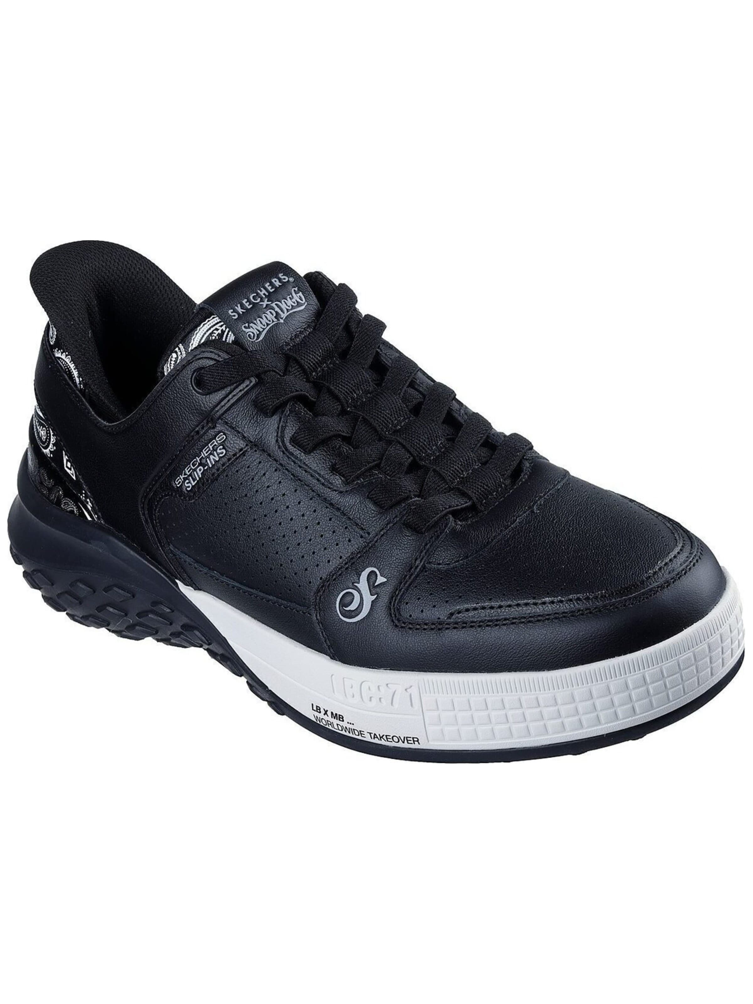 Scarpa slip-on 'Sizzle - Snoop Sizzl' di SKECHERS in nero: frontale