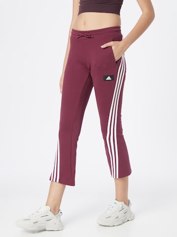 ADIDAS PERFORMANCE - Acampanado Pantalón deportivo en rosa: frente