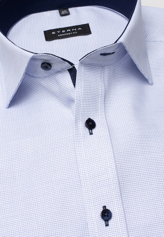 ETERNA Comfort fit Button Up Shirt in Blue