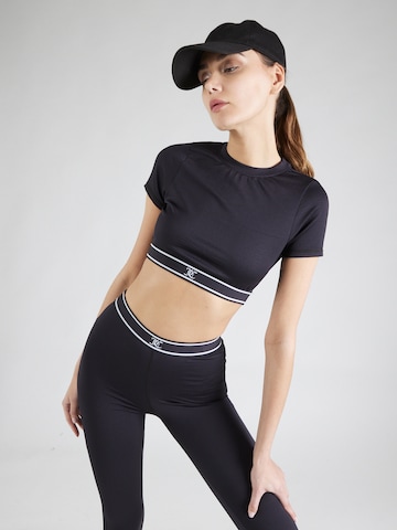 Juicy Couture Sport Λειτουργικό μπλουζάκι σε μαύρο: μπροστά