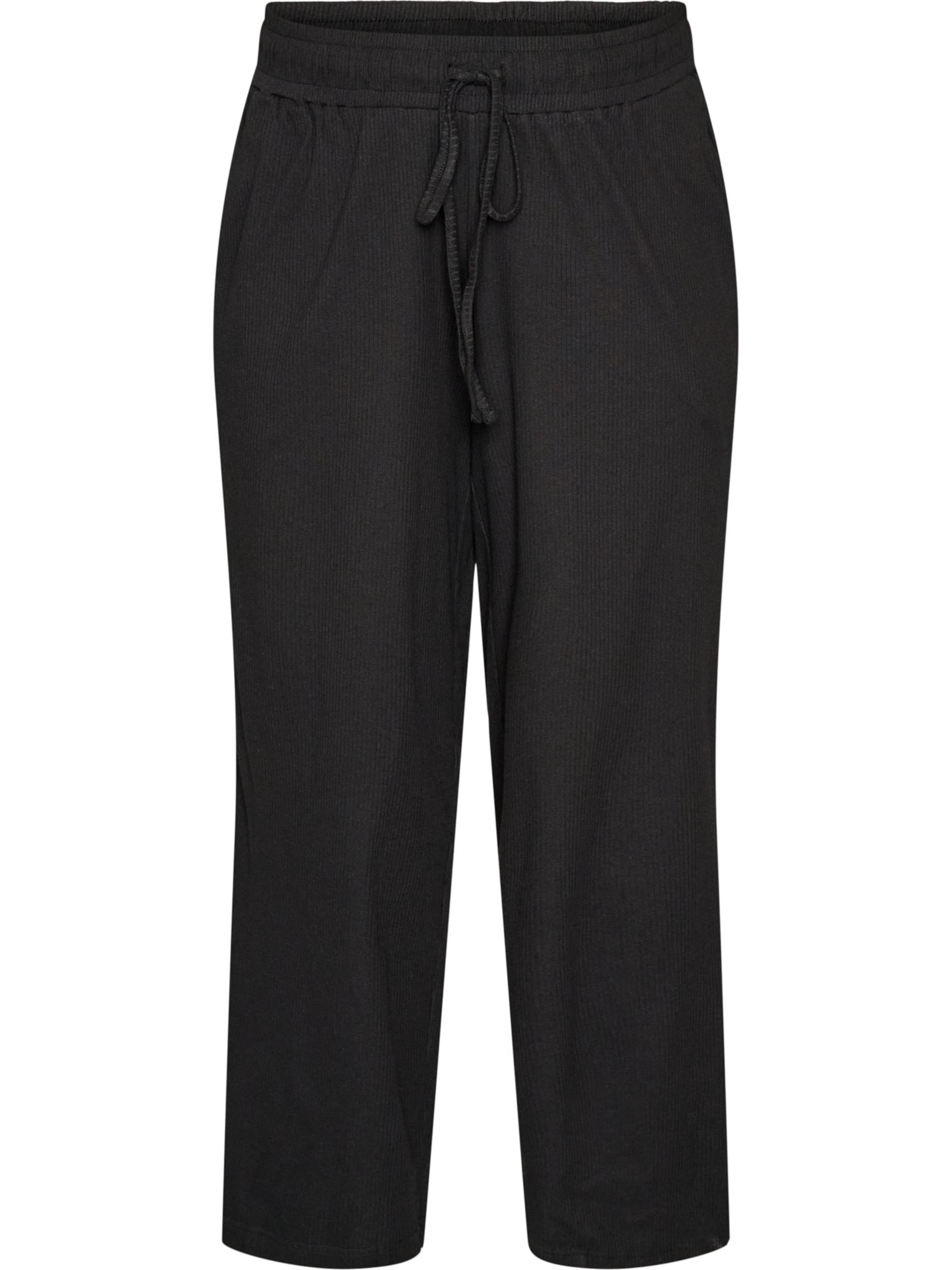 Pantaloncini da pigiama 'Mellie' di Zizzi in nero: frontale
