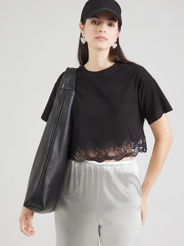 Miss Selfridge Футболка в Черный: спереди