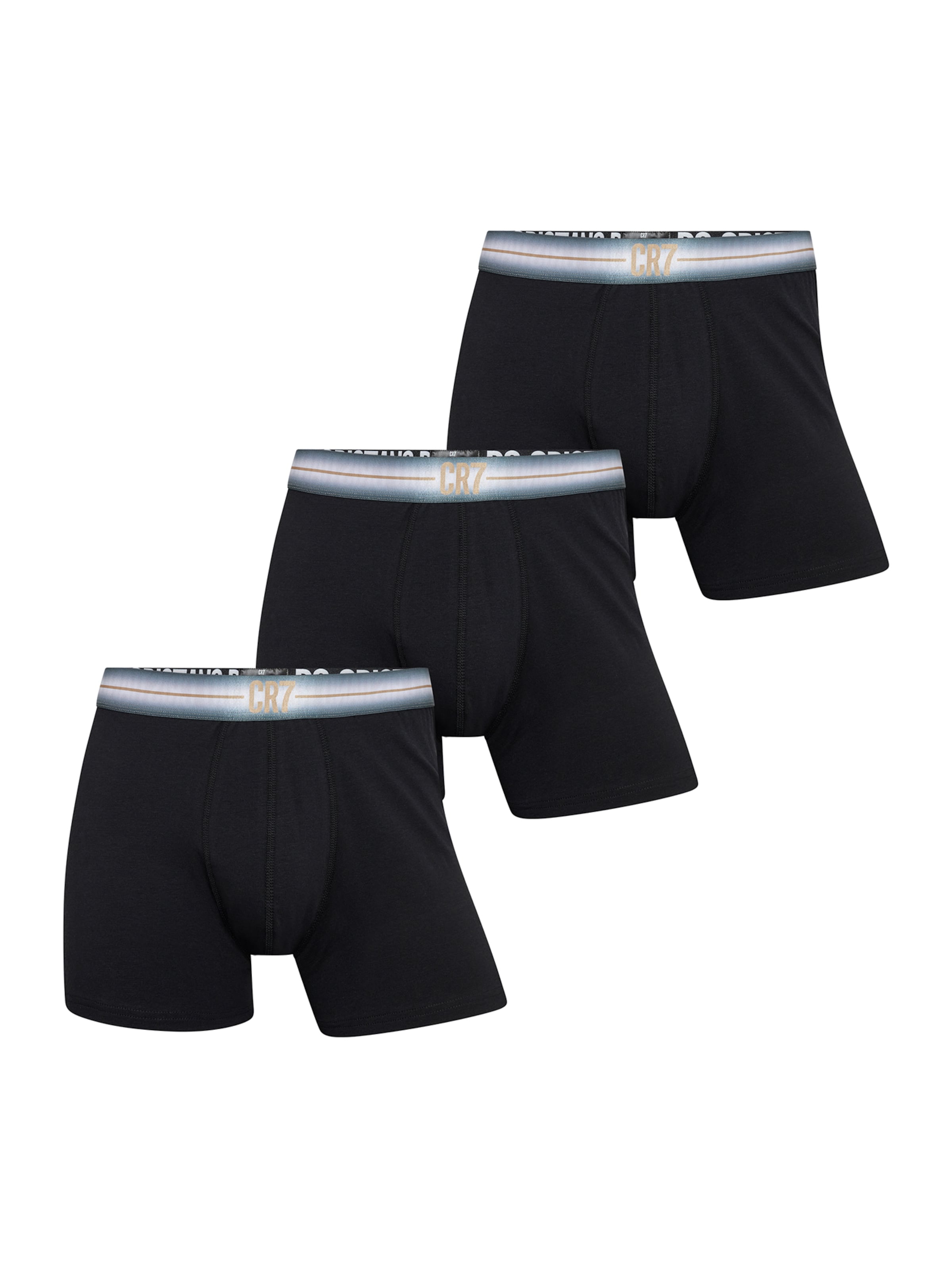 CR7 - Cristiano Ronaldo - Calzoncillo boxer ' Anniversary Edition ' en negro: frente