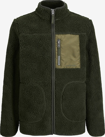 Jack & Jones Junior Fleece Jacket 'Park' in Green: front