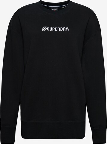 Sweat-shirt Superdry en noir : devant