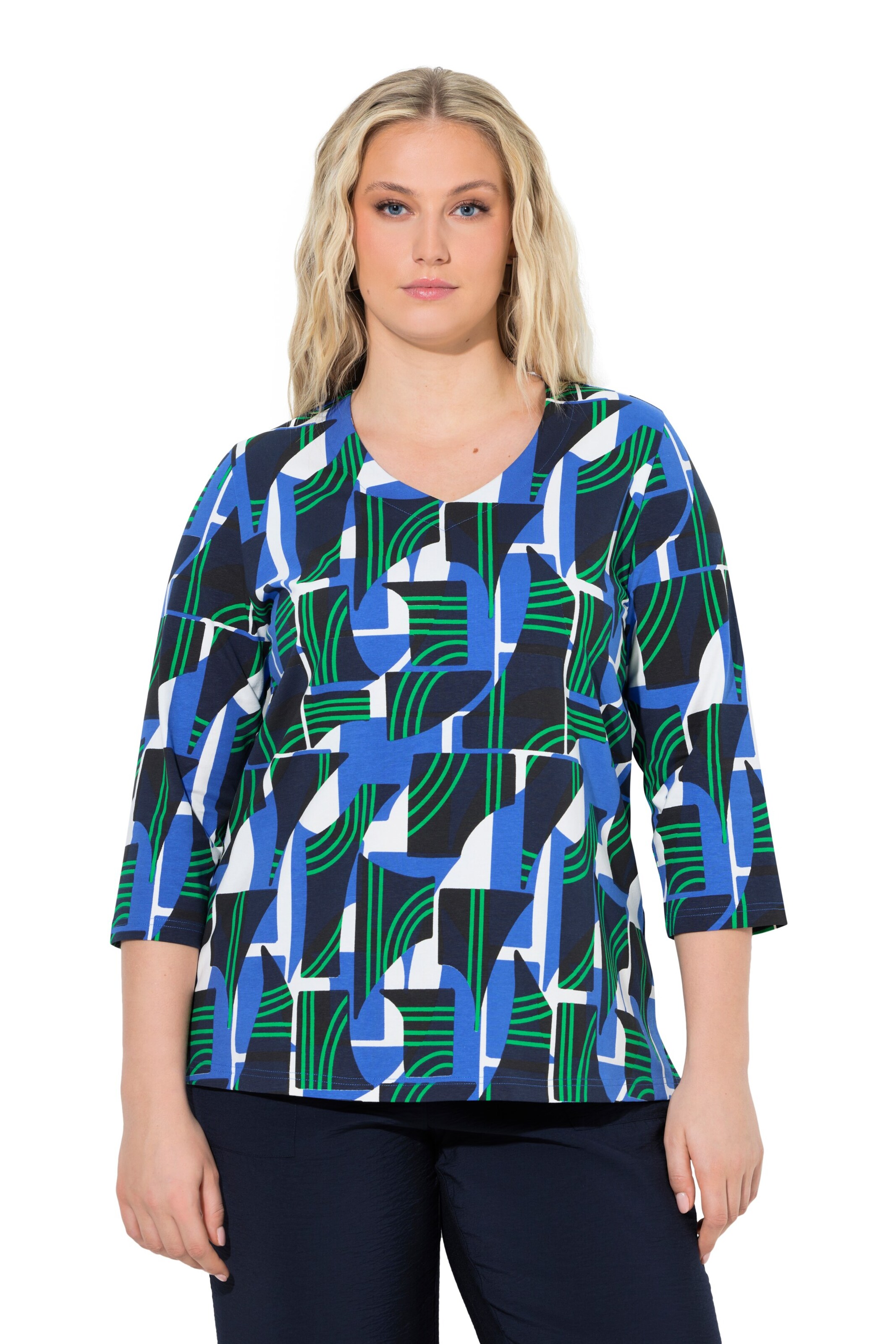 Ulla Popken Shirt in Blau: Vorderseite