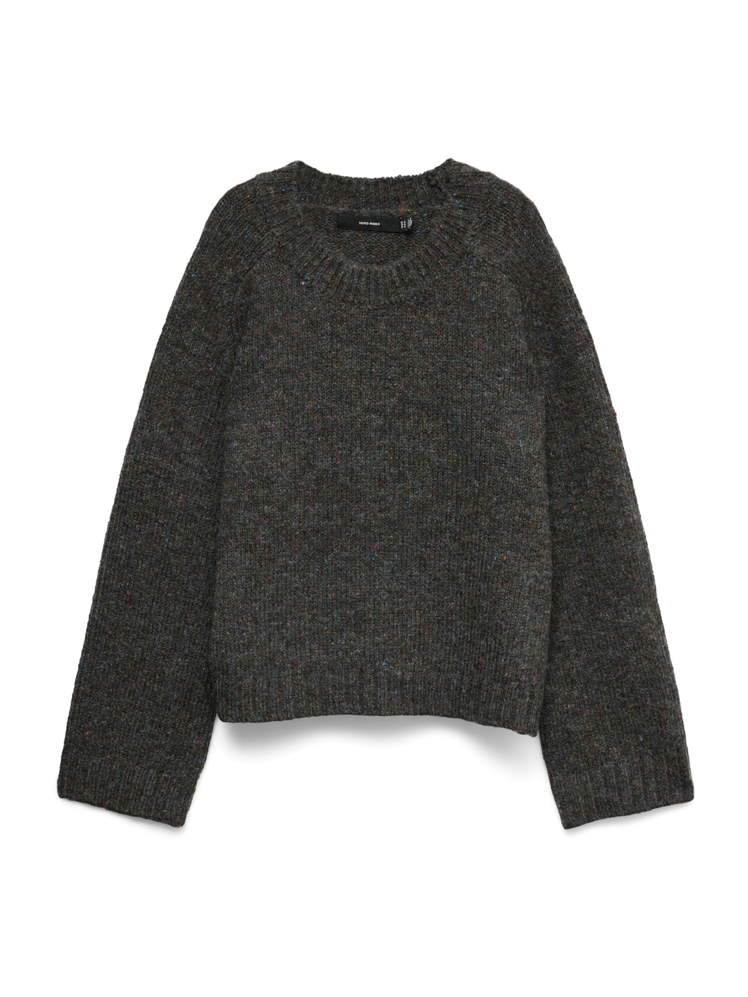 VERO MODA Sweter 'VMIngrid' w kolorze szary: przód