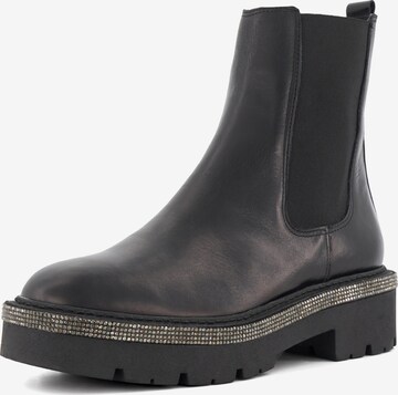 Dune LONDON Chelsea boots 'PANICS' in Zwart: voorkant