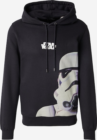 s.Oliver Sweatshirt 'Starwars' in Zwart: voorkant