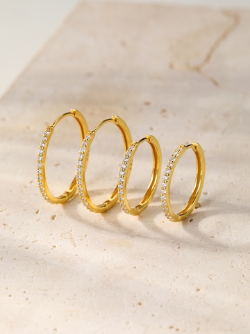 Orecchini 'Clear Trio' di Hey Happiness in oro