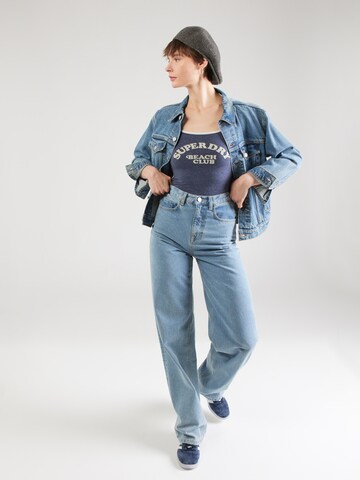 Superdry Top 'ESSENTIAL' in Blauw