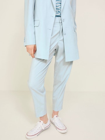 JJXX Regular Pleat-front trousers 'CHLOE' in Blue