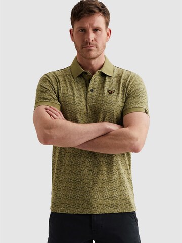 PME Legend - Camiseta 'Polo shirt in 100% cotton with allover print' en verde: frente