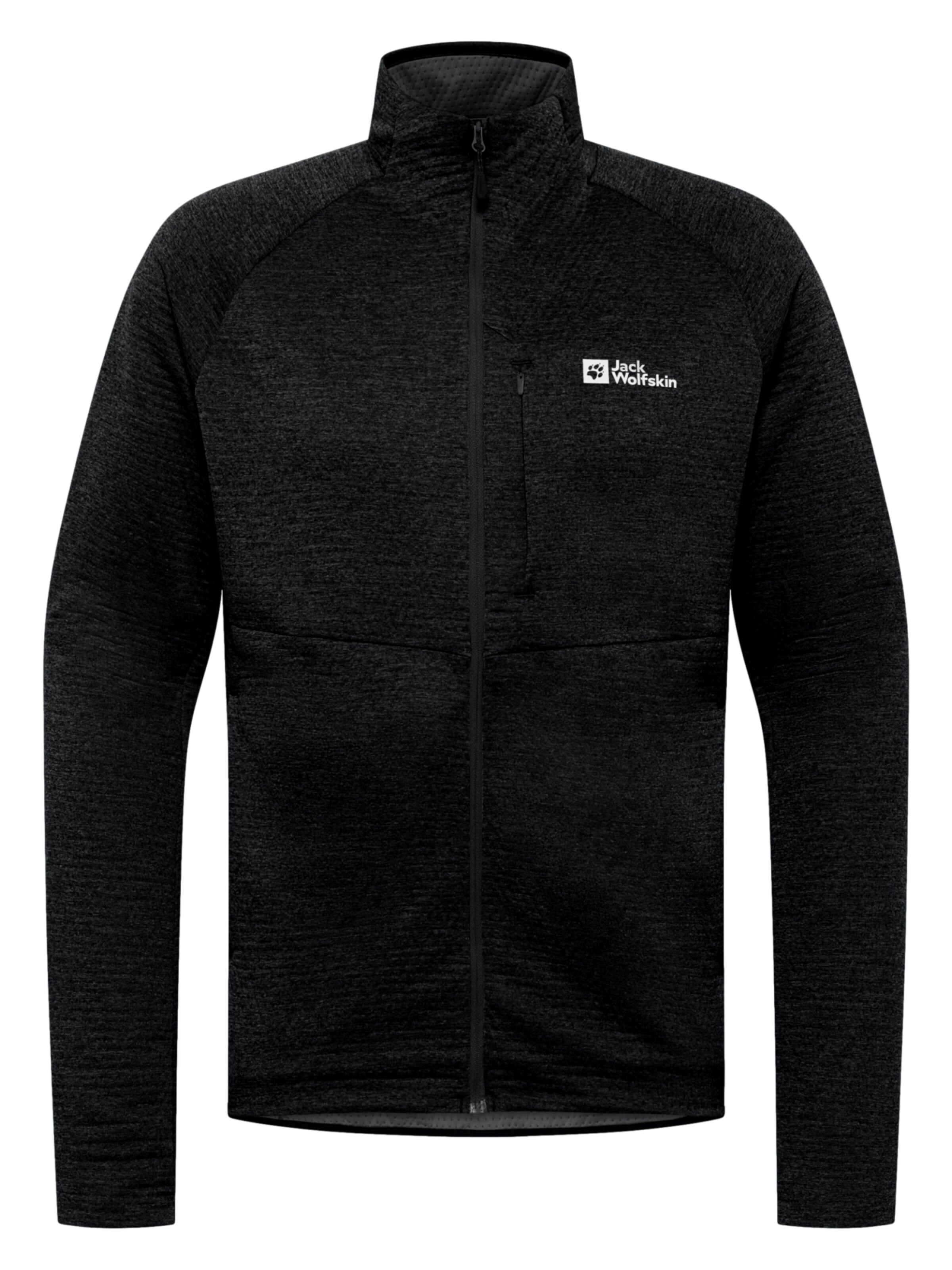 JACK WOLFSKIN Funktionele fleece-jas 'TAIGA FZ M' in de kleur Zwart, Productweergave