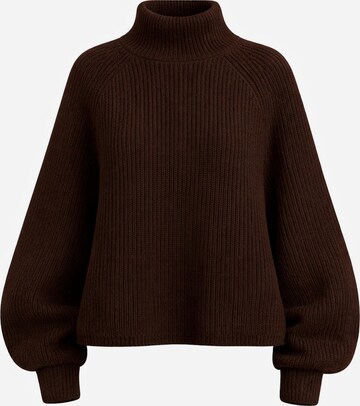 Worldclassca Oversizepullover 'Oversized Strickpullover mit Stehkragen' in Braun: Vorderseite