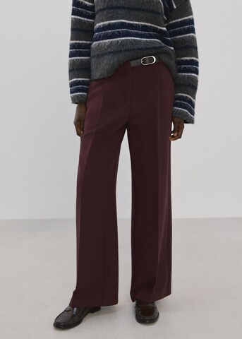 MANGO Wide leg Pleat-Front Pants 'Cinta' in Red: front