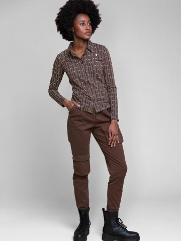 4funkyflavours Blouse 'Star Echoes' in Brown