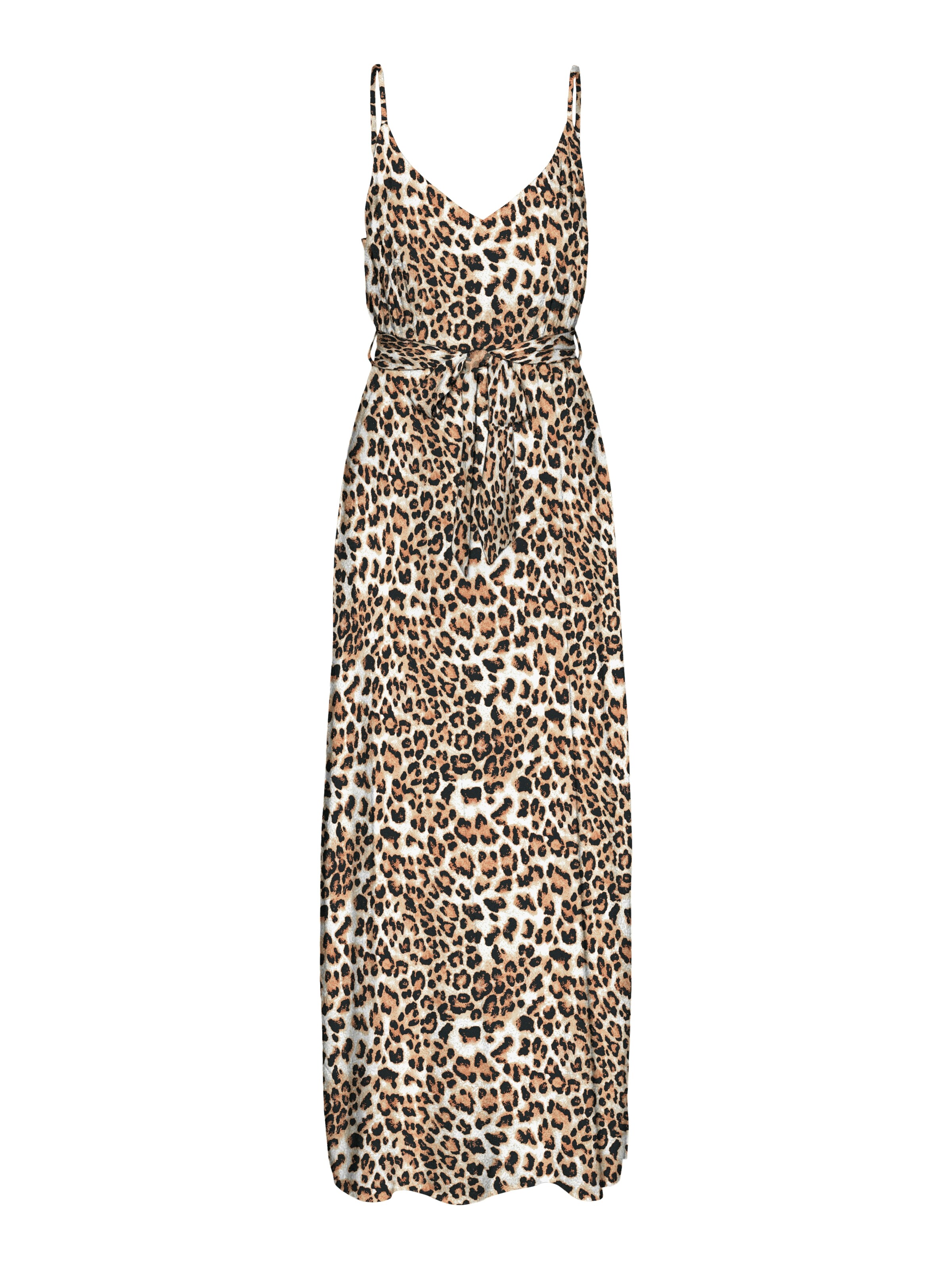 VERO MODA Kleid 'VMEasy' in ecru / hellbraun / schwarz, Produktansicht