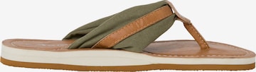 TAMARIS T-Bar Sandals 'Toe-Post Mule' in Green