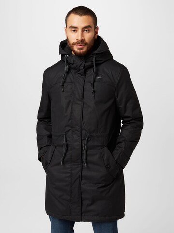 Ragwear Plus Átmeneti parka 'ELBA' - fekete: elől