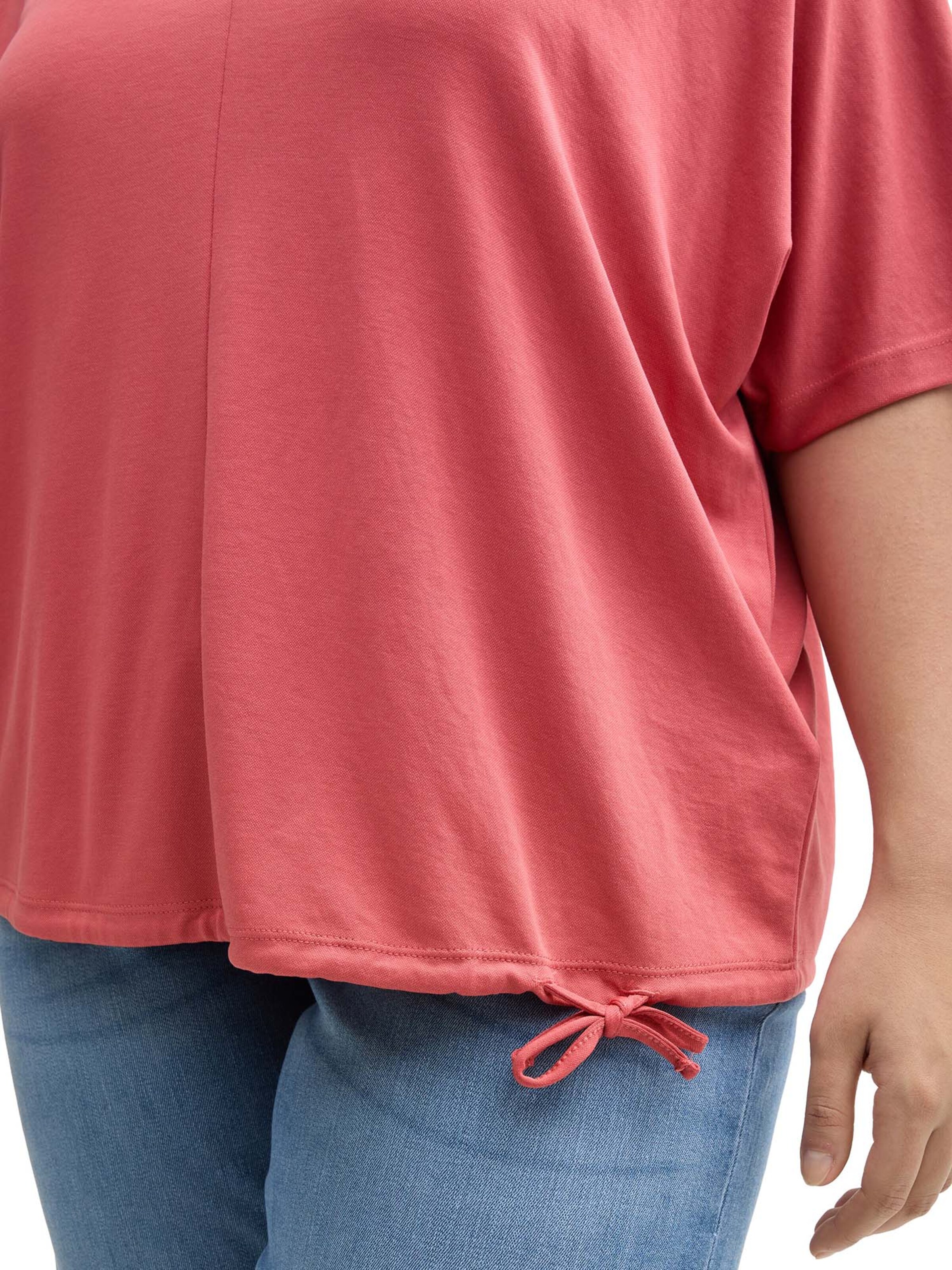 raudona Tom Tailor Women + Marškinėliai