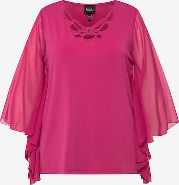 T-shirt Ulla Popken en rose : devant