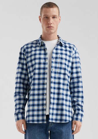 Coupe regular Chemise QS en bleu : devant