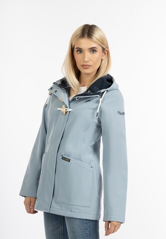 Schmuddelwedda Between-seasons coat in Blue: front