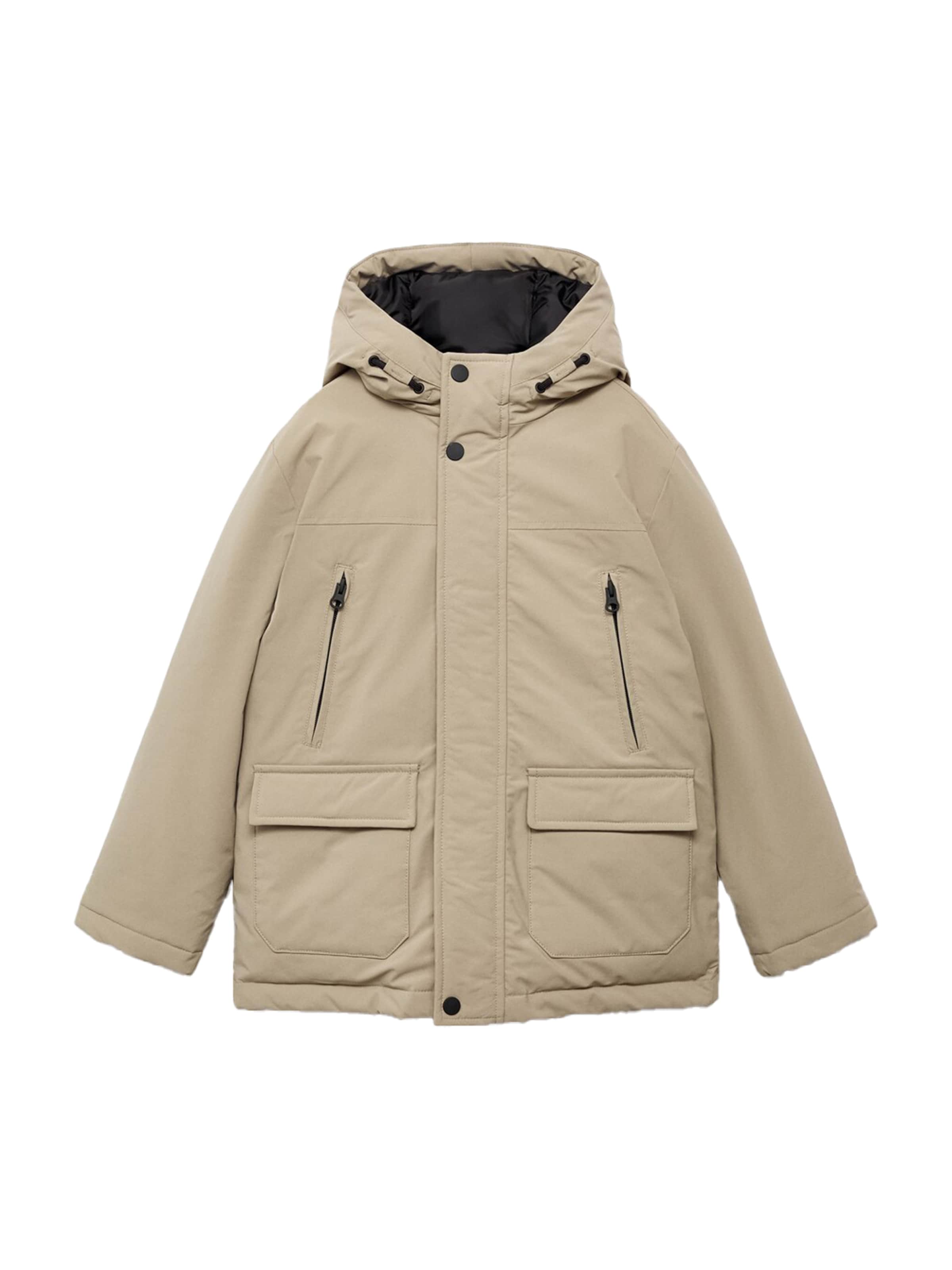 MANGO KIDS Zimní bunda 'Miguel' – béžová: přední strana