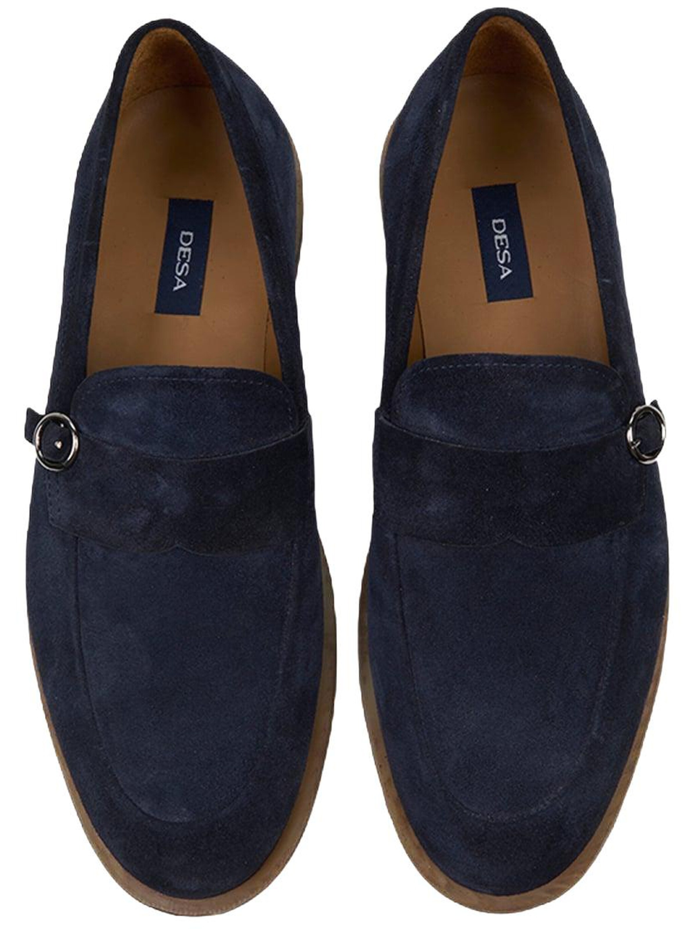 Desa Moccasins 'DESA Herren-Wildlederslipper mit Metalldetails' in Blue