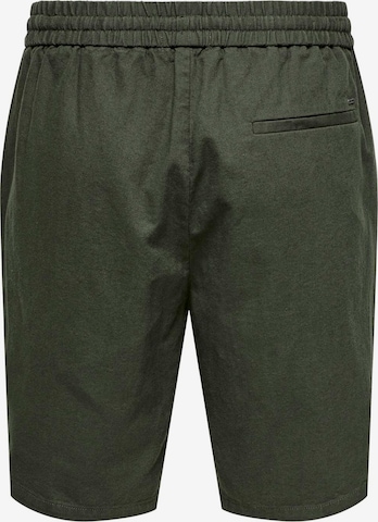 Only & Sons Regular Pants 'Linus' in Green
