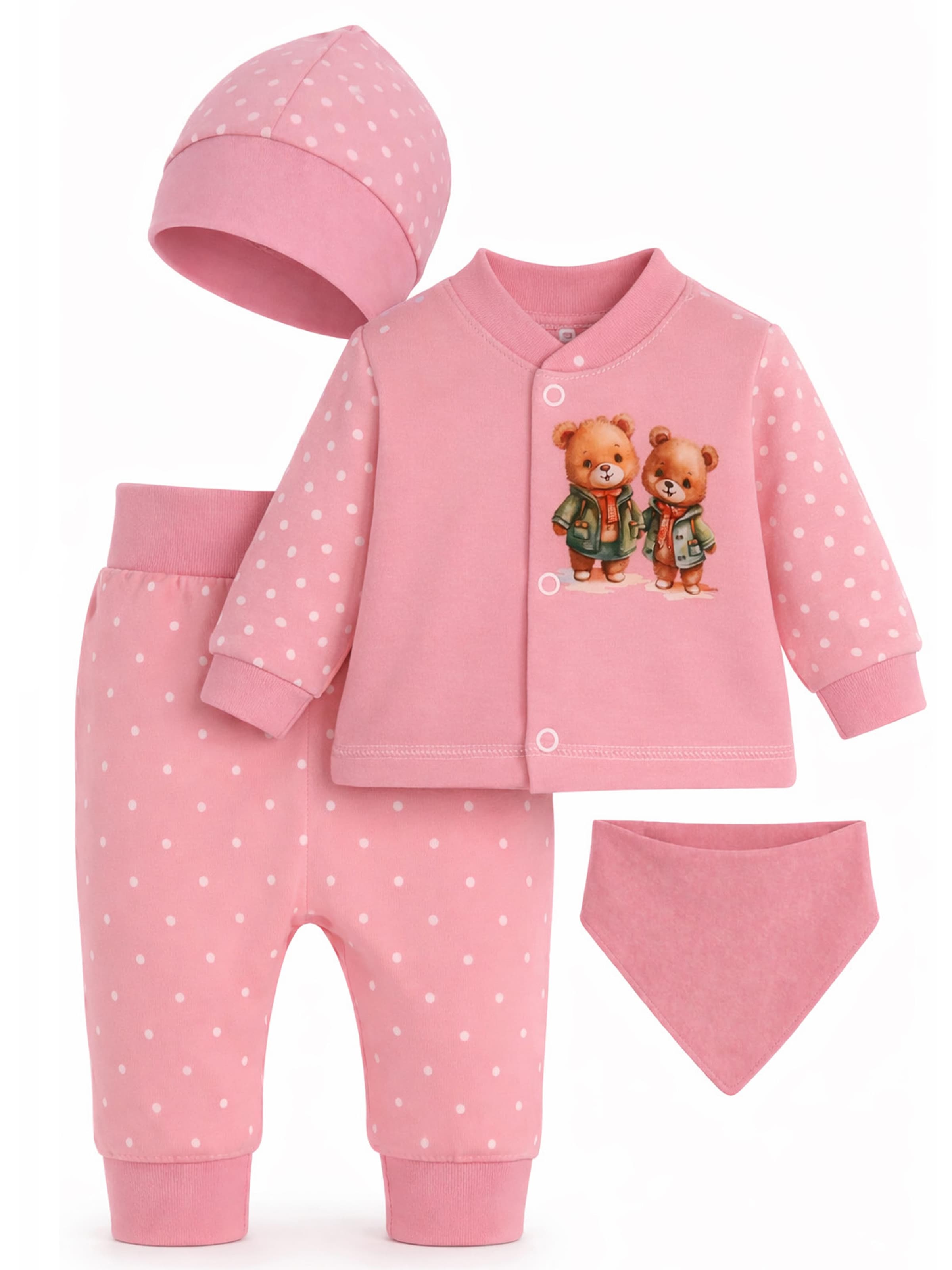 La Bortini Set in Pink: front