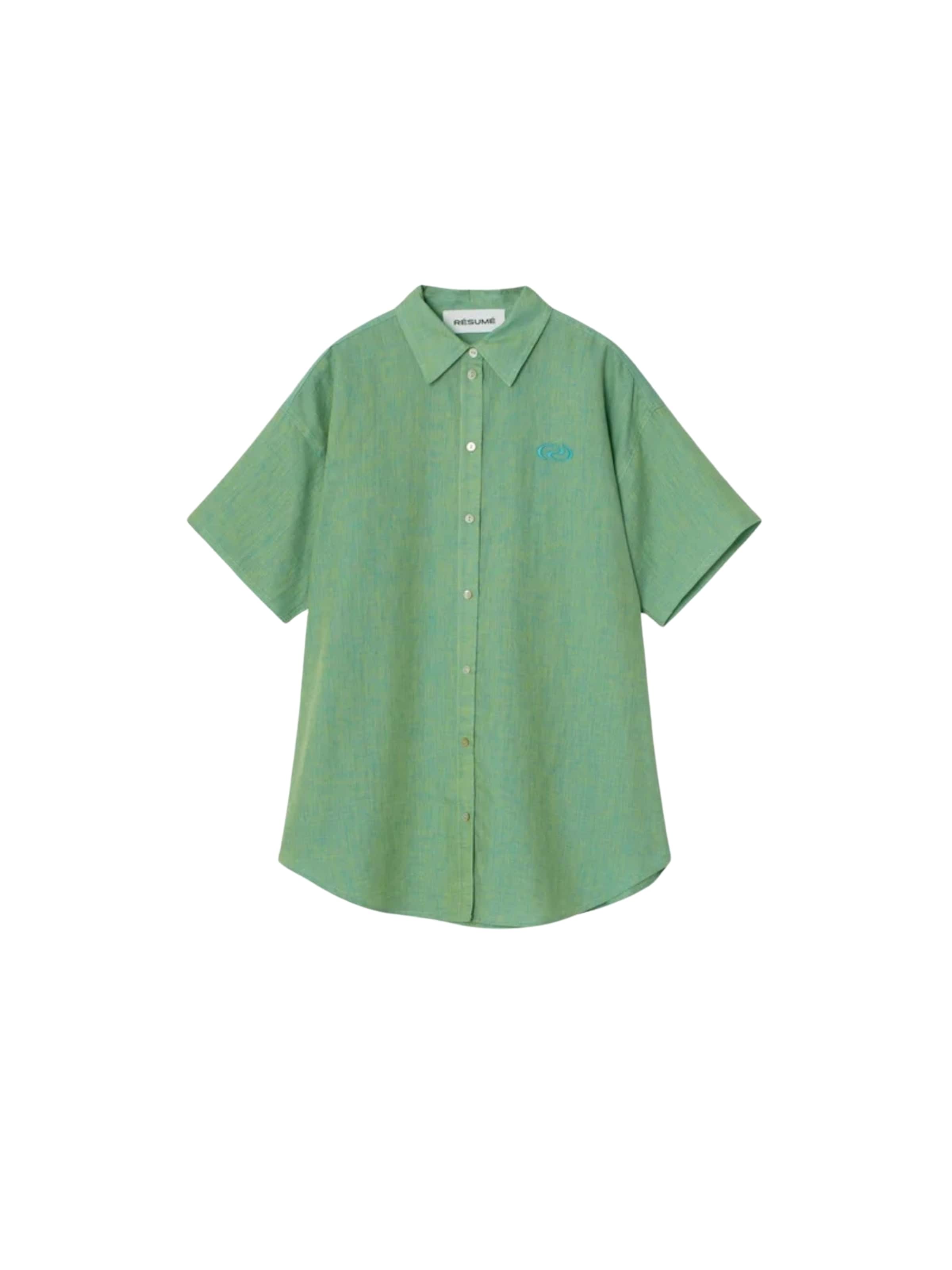 Résumé Comfort Fit Hemd 'Sacca' in Grün: Vorderseite