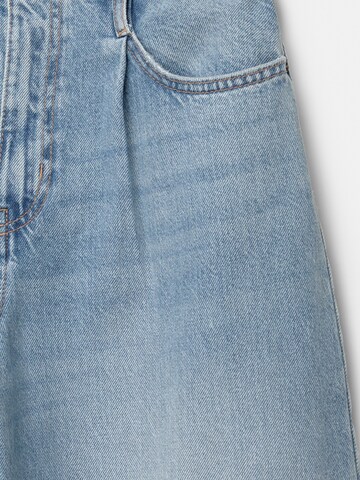Wide Leg Jean Pull&Bear en bleu