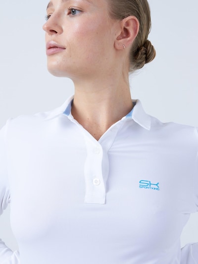 SPORTKIND Funktionsshirt 'Long Sleeve Polo Shirt'‌‌‌‌‌‌‌‌‌ in XS in weiß, Produktansicht