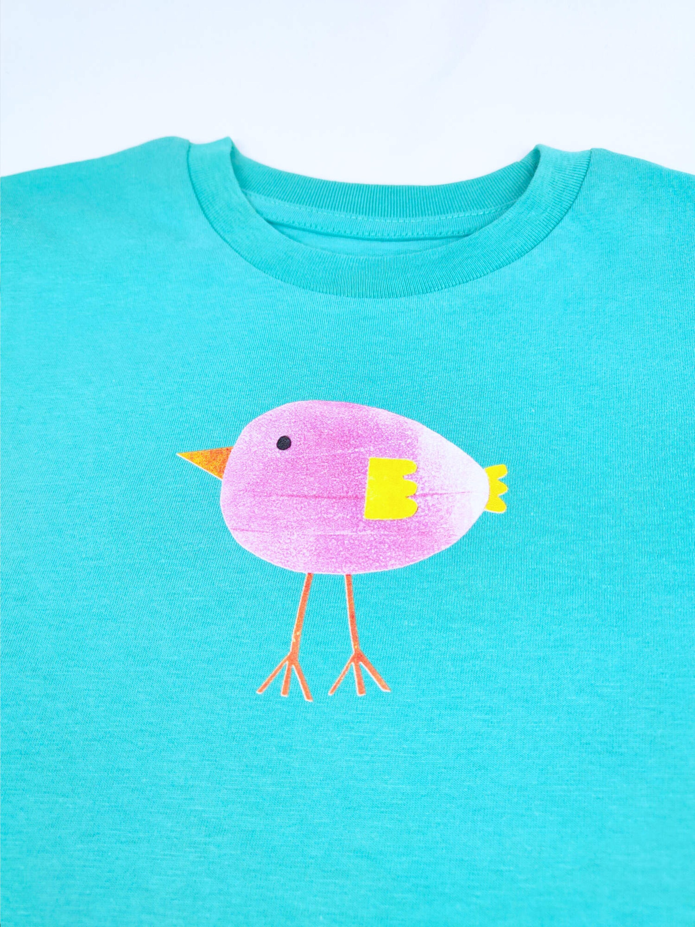 MelaDi Shirt 'Lila Vogel'‌‌ in Blau