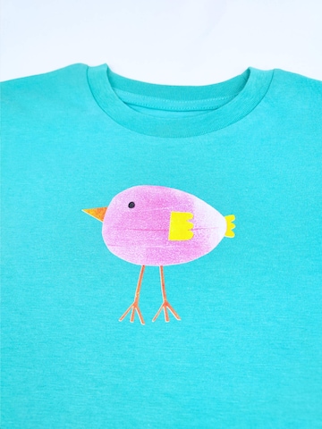 MelaDi Shirt 'Lila Vogel'‌‌‌‌‌‌ in Blau