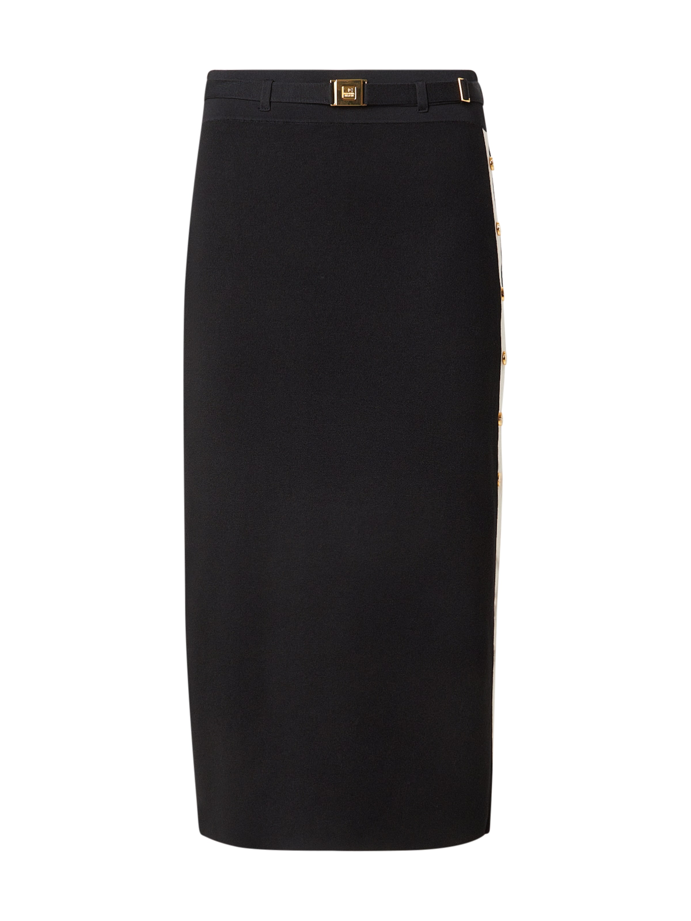 melns Elisabetta Franchi Svārki: no priekšpuses