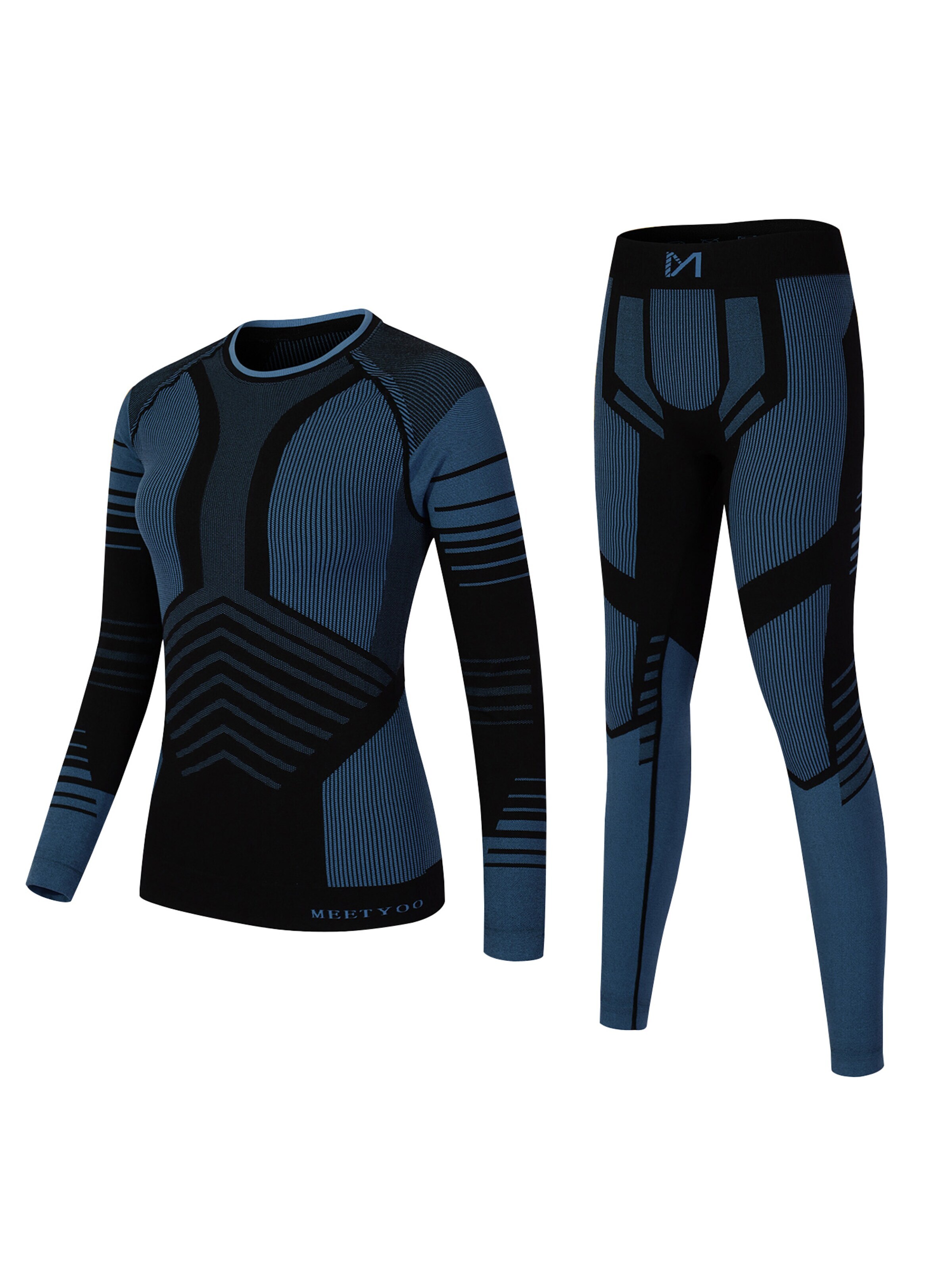 MEETWEE Sports bodysuit 'Ski Base Layer for Skiing and Running' in Green: front