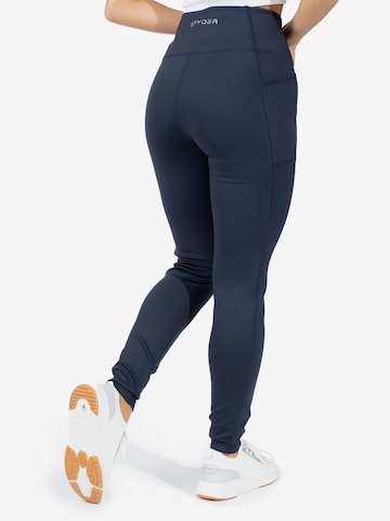 Skinny Pantaloni sportivi di Spyder in blu
