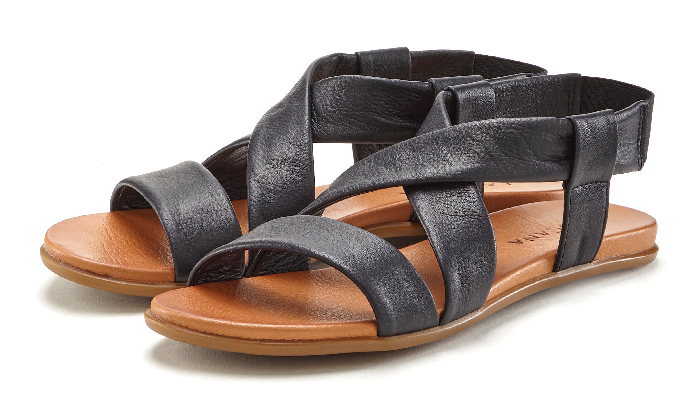 LASCANA Sandal i svart