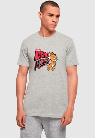 ABSOLUTE CULT Shirt 'Tom and Jerry - Macho Mouse' in Grey: front