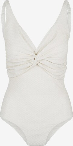 LingaDore Triangle Swimsuit in White: front