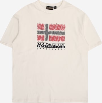 NAPAPIJRI Shirts 'S-ADIGE' i hvid: forside